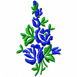 Flowers And Tree Embroidery Design 9